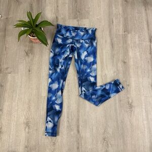 lululemon athletica Blue and White Leggings